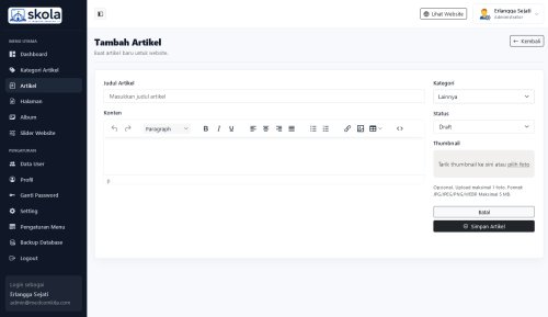 Aplikasi Sekolah Berbasis Codeigniter 4